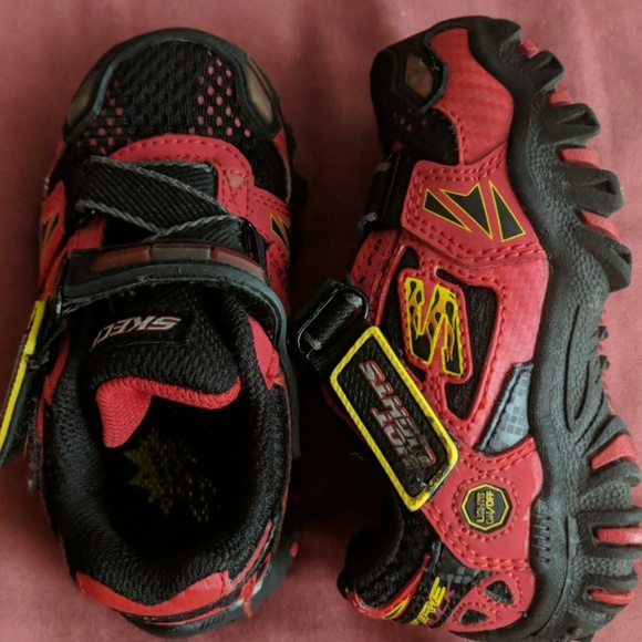 Skechers Shoes Skechers Light Up Fire Truck Shoes Poshmark